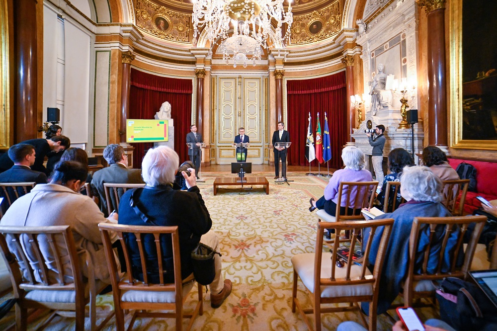 Conferência de imprensa sobre JMJ - Américo Aguiar, Carlos Moedas, Anacoreta Correia