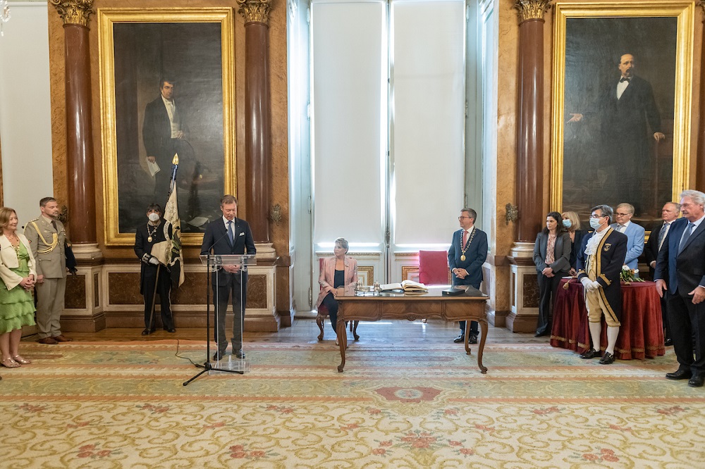 Grão-Duques do Luxemburgo recebidos na Câmara Municipal de Lisboa - Salão Nobre dos Paços do Concelho