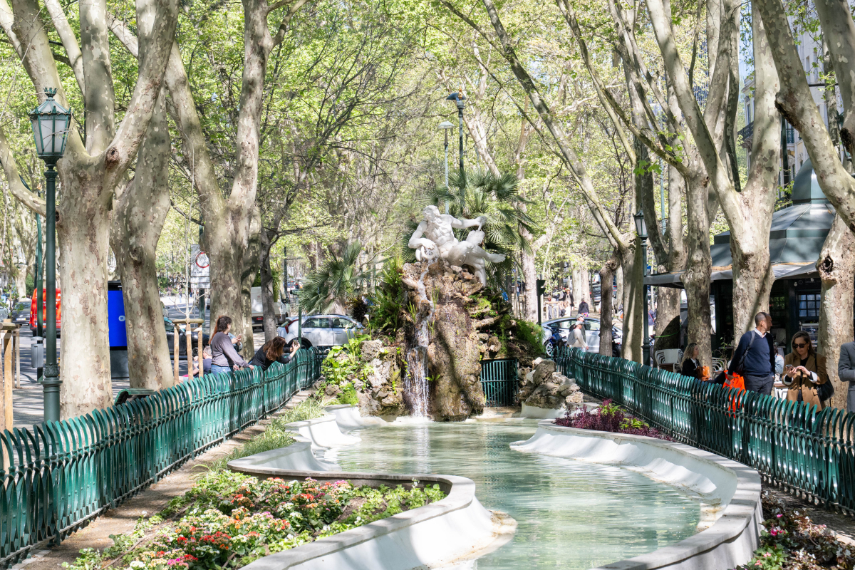 Lago Tejo reabre na Avenida da Liberdade