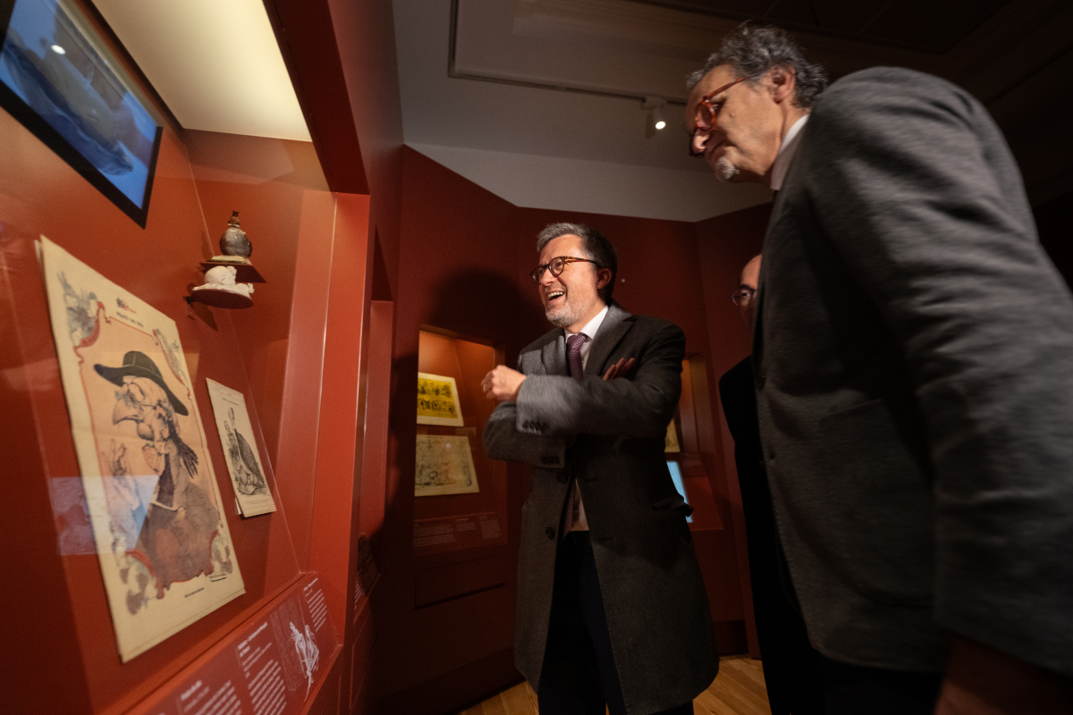 Carlos Moedas, presidente da CML com João Alpuim Botelho, diretor do Museu Bordalo Pinheiro