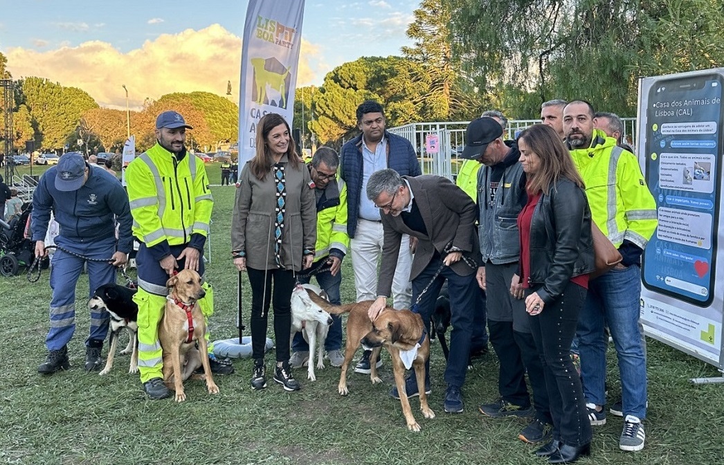 O presidente da CML, Carlos Moedas, e o vereador do pelouro do Bem estar Animal, Ângelo Pereira, marcaram presença na PiT Party