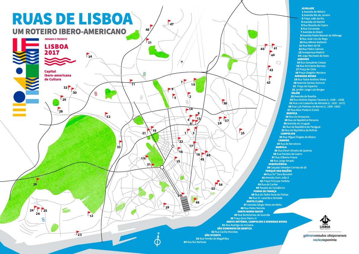 Toponímia LX - Ruas de Lisboa, um roteiro Ibero-Americano