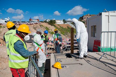 A equipa antes de entrar para o caneiro